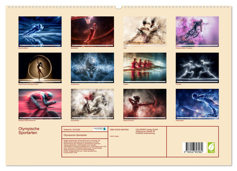 Olympische Sportarten (CALVENDO Premium Wandkalender 2027)
