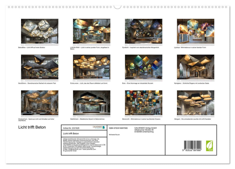 Licht trifft Beton (CALVENDO Premium Wandkalender 2027)