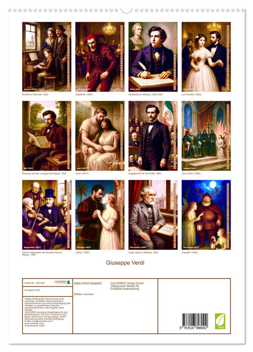 Giuseppe Verdi (CALVENDO Premium Wandkalender 2027)