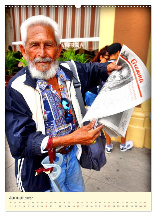 Zeitungshändler - Unterwegs in der Altstadt von Havanna (CALVENDO Premium Wandkalender 2027)