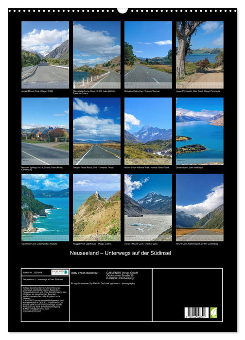 Neuseeland – Unterwegs auf der Südinsel (CALVENDO Wandkalender 2027)
