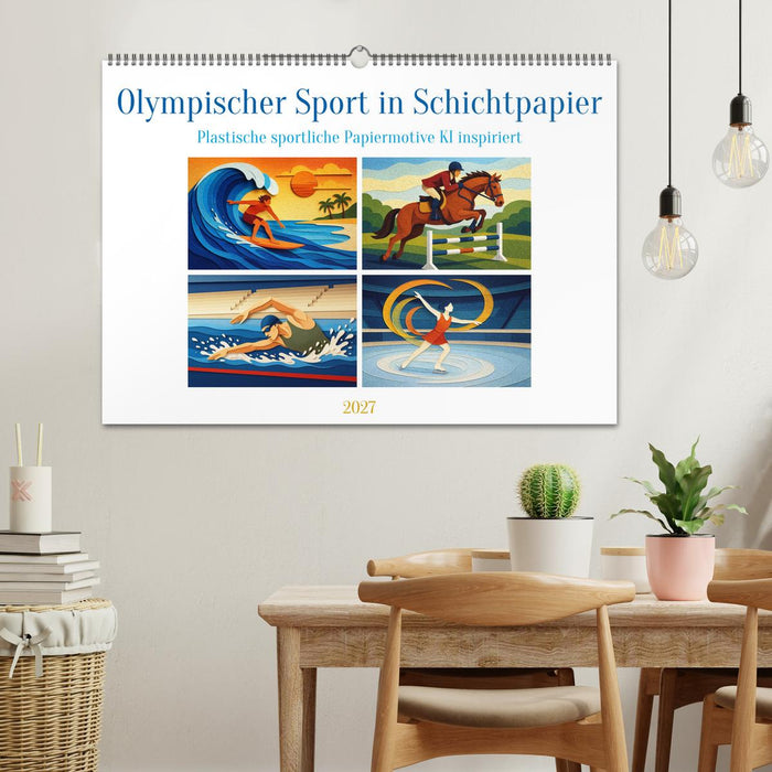 Olympischer Sport in Schichtpapier (CALVENDO Wandkalender 2027)