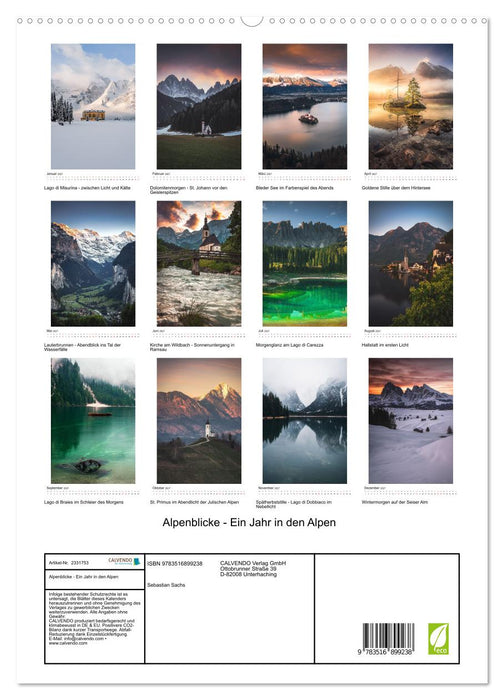Alpenblicke - Ein Jahr in den Alpen (CALVENDO Premium Wandkalender 2027)