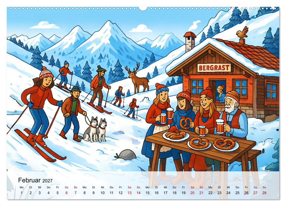 Bayrische Wimmelbilder - Wo Heimat lebendig wird (CALVENDO Premium Wandkalender 2027)