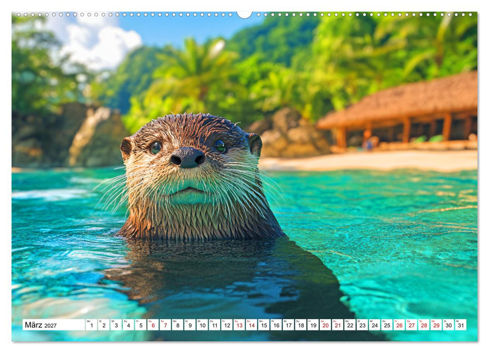 Otterwegs - 12 Monate tierischer Urlaubsspaß (CALVENDO Wandkalender 2027)