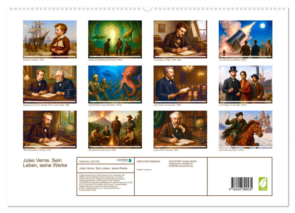 Jules Verne. Sein Leben, seine Werke (CALVENDO Premium Wandkalender 2027)