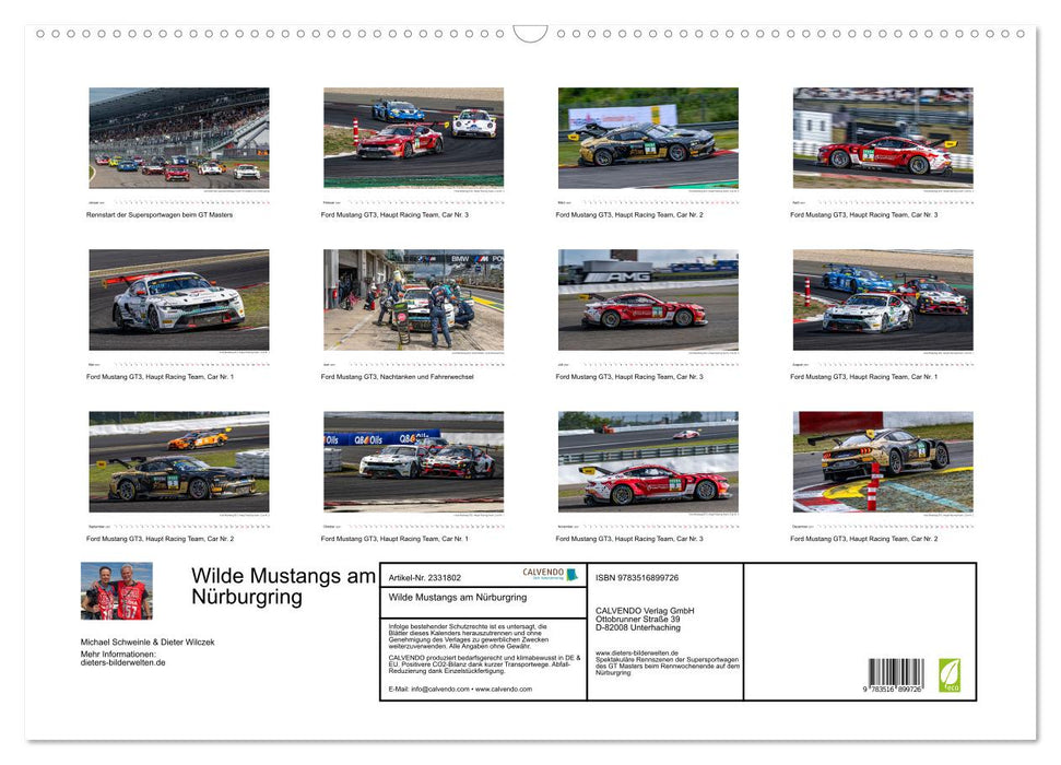Wilde Mustangs am Nürburgring (CALVENDO Wandkalender 2027)