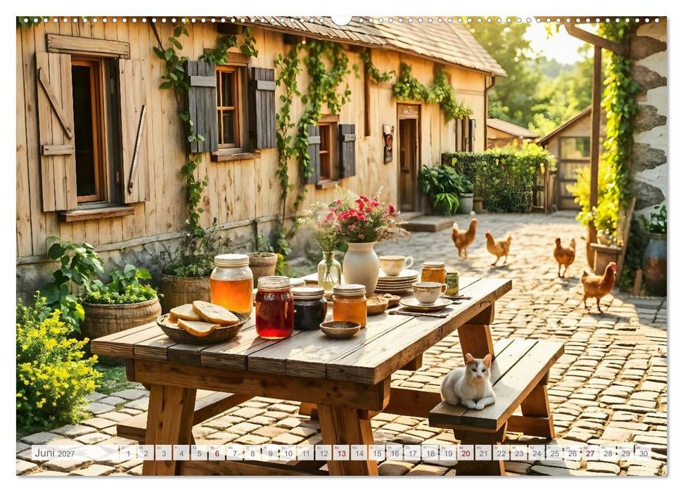 Wo der Tag nach Heu duftet - Zwölf stille Monatsmomente im bäuerlichen Rhythmus der Natur (CALVENDO Premium Wandkalender 2027)
