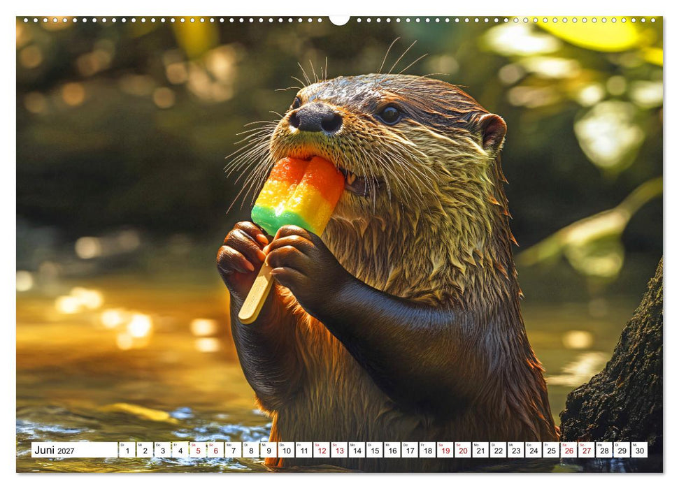 Otterwegs - 12 Monate tierischer Urlaubsspaß (CALVENDO Premium Wandkalender 2027)