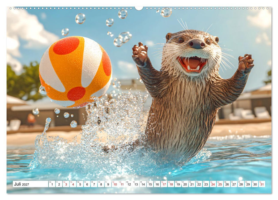 Otterwegs - 12 Monate tierischer Urlaubsspaß (CALVENDO Premium Wandkalender 2027)