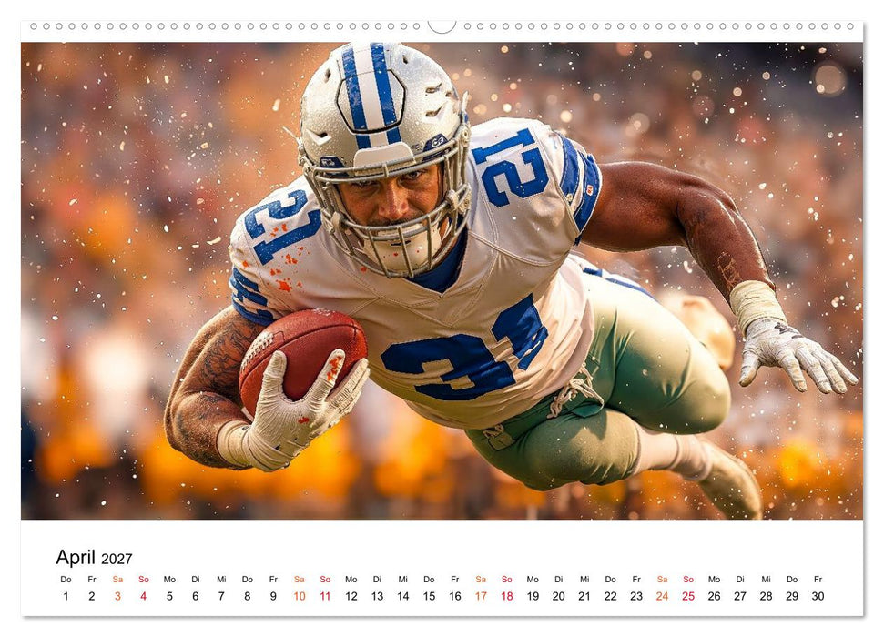 American Football - Touchdown durchs Jahr (CALVENDO Wandkalender 2027)