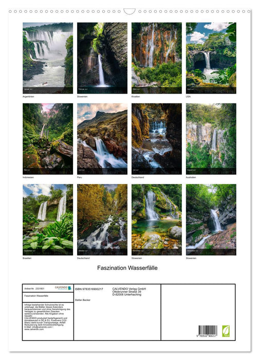 Faszination Wasserfälle (CALVENDO Wandkalender 2027)