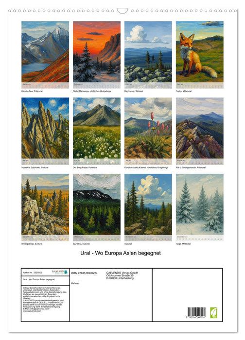 Ural - Wo Europa Asien begegnet (CALVENDO Wandkalender 2027)