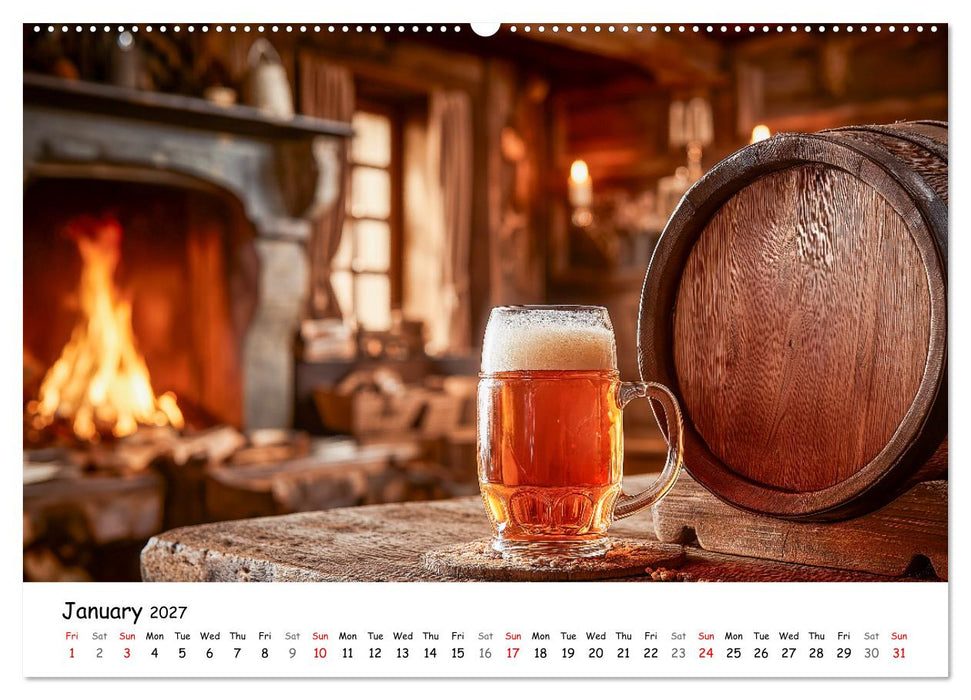 A Year of Beer - Bavarian Brews and Scenic Views (CALVENDO Monthly Calendar 2027)