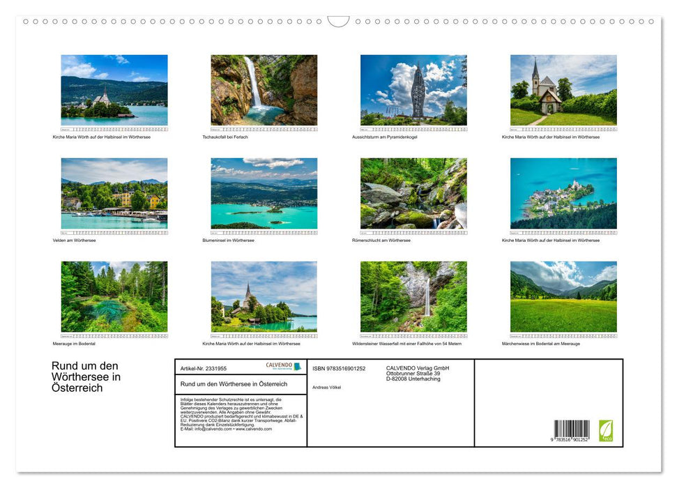 Rund um den Wörthersee in Österreich (CALVENDO Wandkalender 2027)