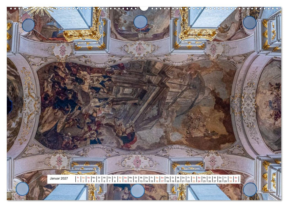 Gewölbe des Glaubens – Kirchendecken Europas (CALVENDO Wandkalender 2027)
