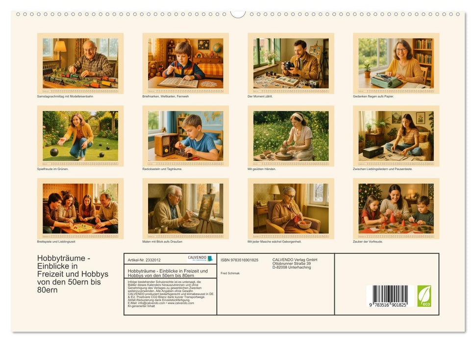 Hobbyträume - Einblicke in Freizeit und Hobbys von den 50ern bis 80ern (CALVENDO Premium Wandkalender 2027)