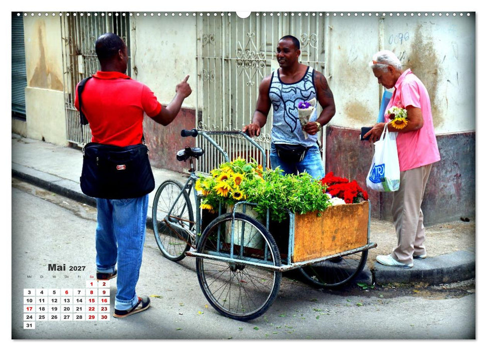 Blühendes Havanna - Blumenhändler in der kubanischen Hauptstadt (CALVENDO Premium Wandkalender 2027)