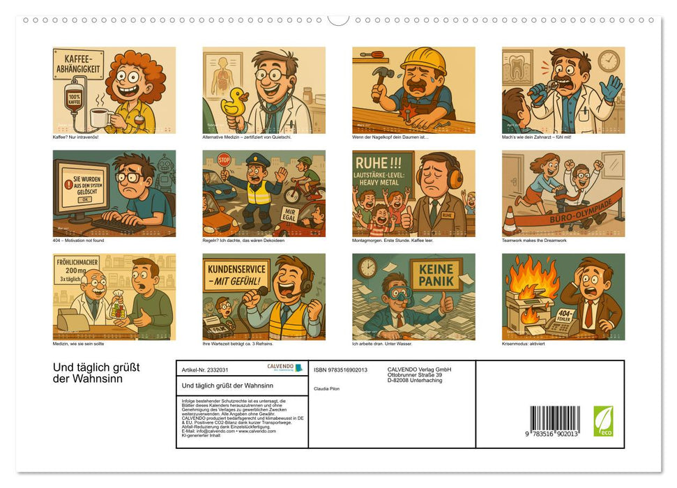 Und täglich grüßt der Wahnsinn (CALVENDO Premium Wandkalender 2027)