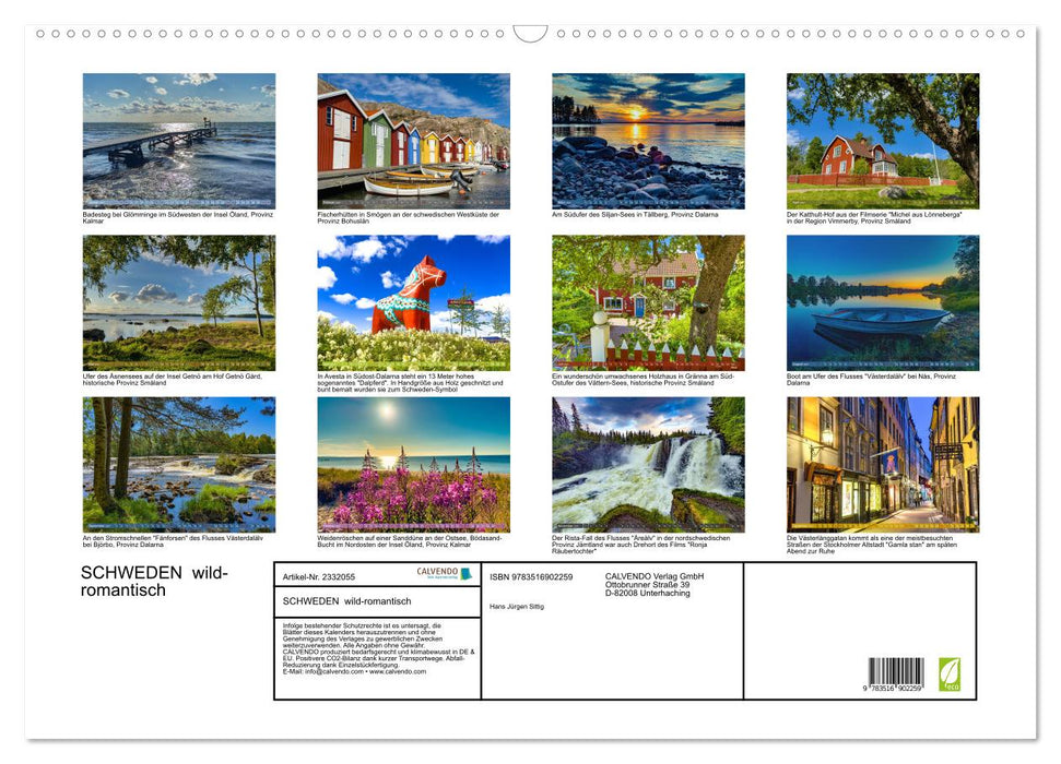 SCHWEDEN wild-romantisch (CALVENDO Wandkalender 2027)