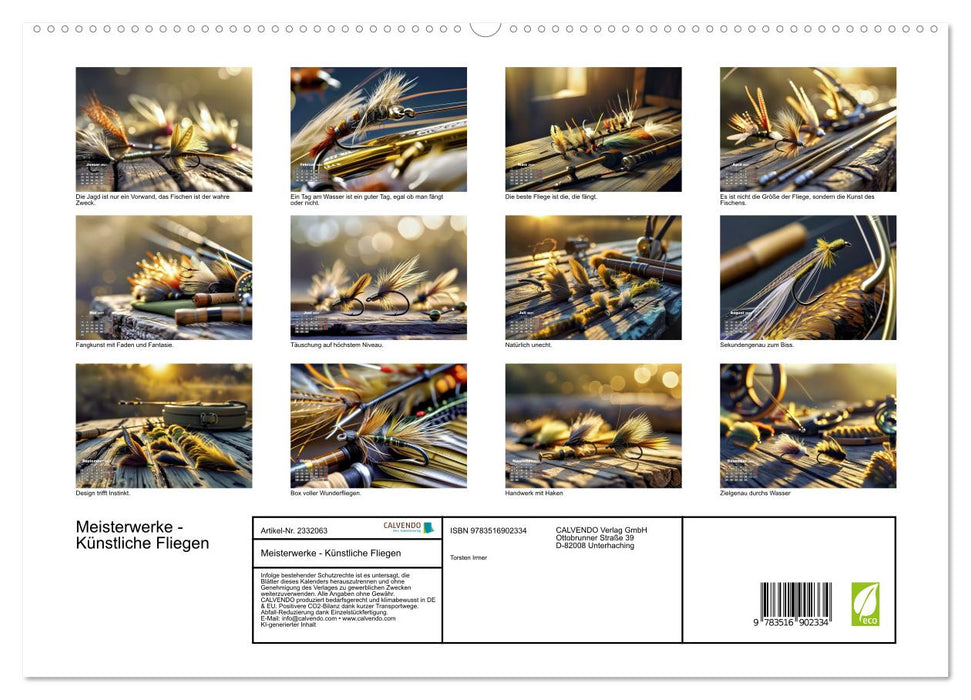 Meisterwerke - Künstliche Fliegen (CALVENDO Premium Wandkalender 2027)