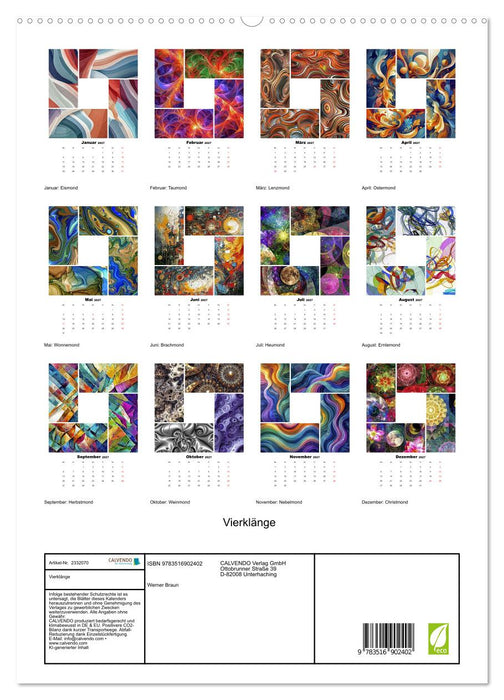 Vierklänge (CALVENDO Premium Wandkalender 2027)