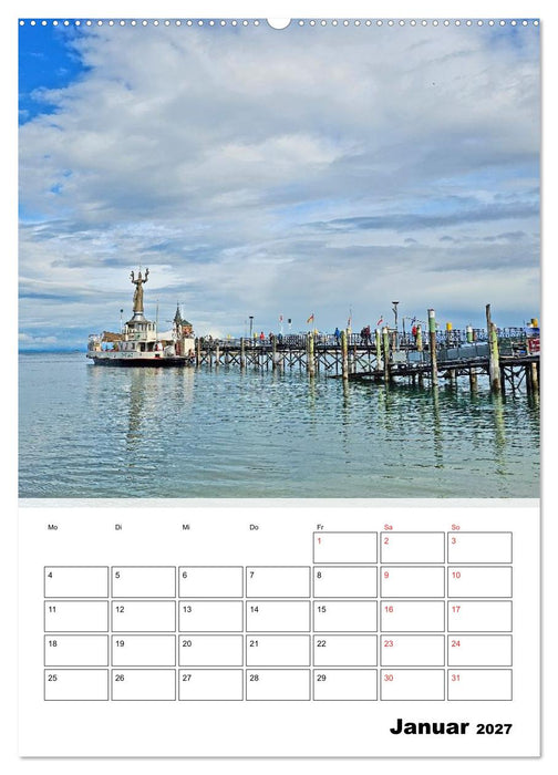 Bodenseeradweg - Auf dem Bodensee durch 3 Länder (CALVENDO Wandkalender 2027)