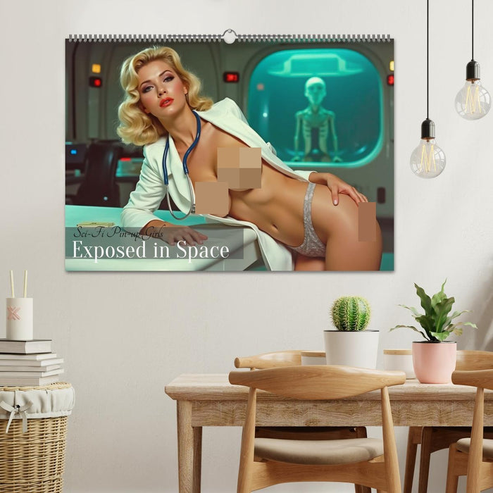 Sci-Fi Pin-up Girls - Exposed in Space (CALVENDO Wandkalender 2027)
