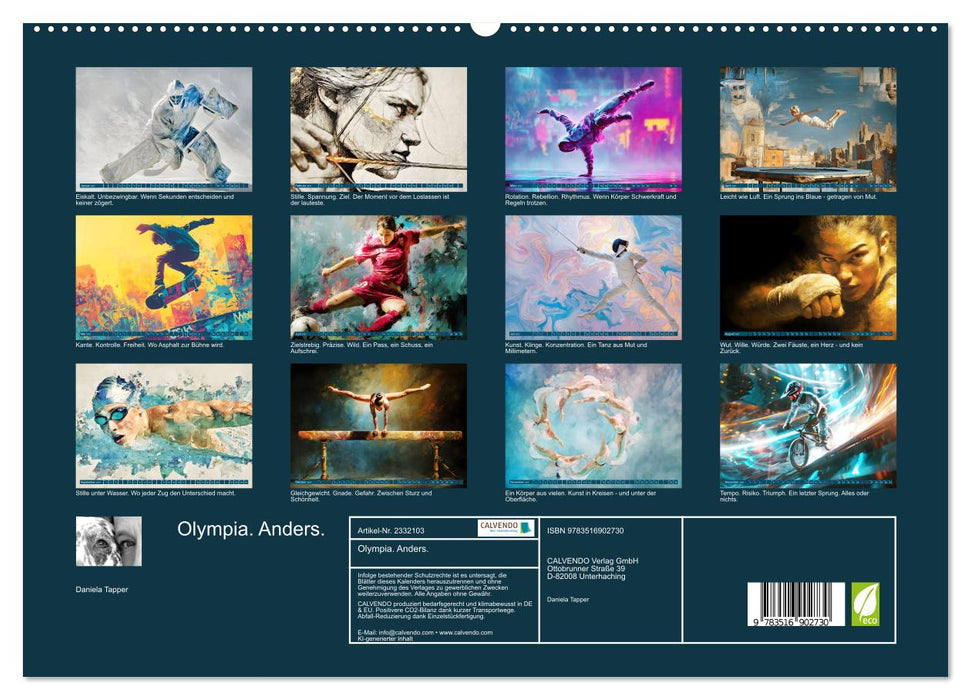 Olympia. Anders. (CALVENDO Premium Wandkalender 2027)