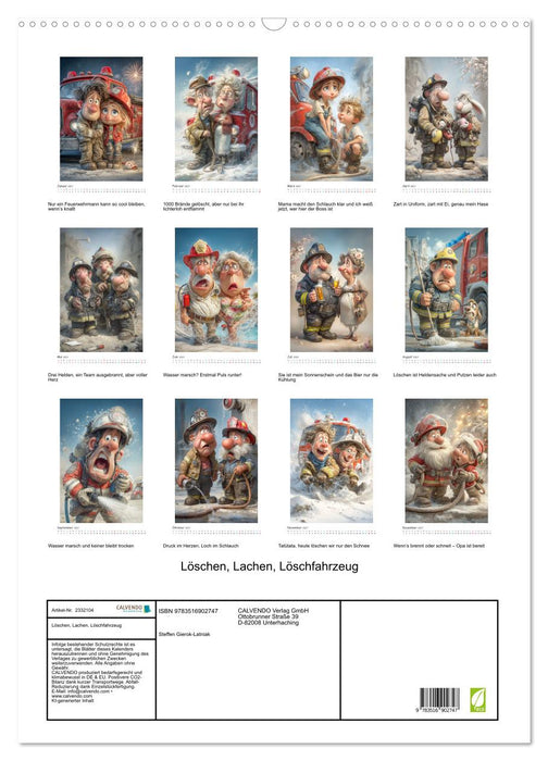 Löschen, Lachen, Löschfahrzeug (CALVENDO Wandkalender 2027)