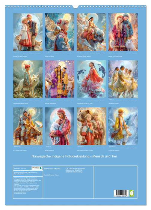 Norwegische indigene Folklorekleidung - Mensch und Tier (CALVENDO Wandkalender 2027)