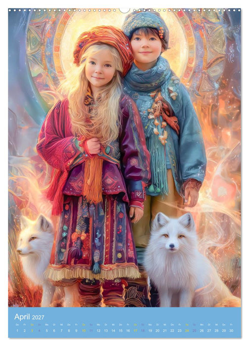 Norwegische indigene Folklorekleidung - Mensch und Tier (CALVENDO Wandkalender 2027)