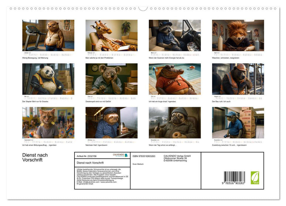Dienst nach Vorschrift (CALVENDO Premium Wandkalender 2027)