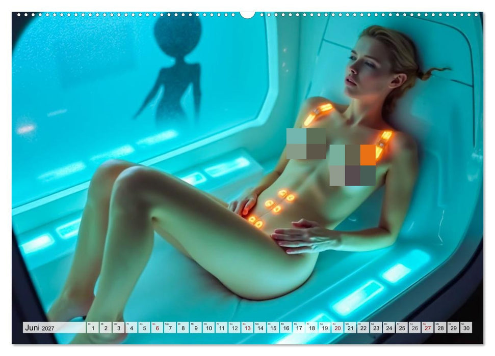 Sci-Fi Pin-up Girls - Exposed in Space (CALVENDO Premium Wandkalender 2027)