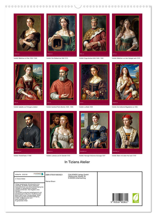 In Tizians Atelier (CALVENDO Premium Wandkalender 2027)