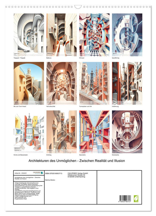 Architekturen des Unmöglichen - Zwischen Realität und Illusion (CALVENDO Wandkalender 2027)