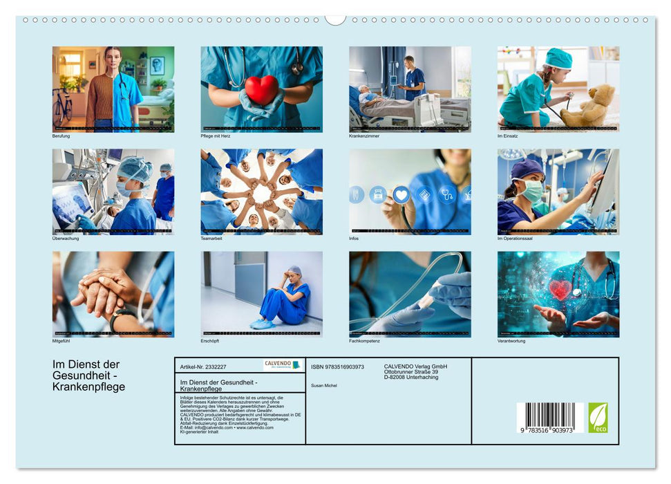 Im Dienst der Gesundheit - Krankenpflege (CALVENDO Premium Wandkalender 2027)