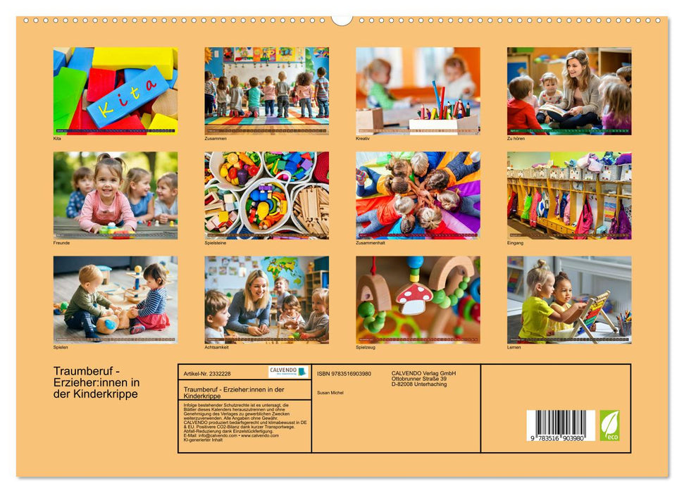 Traumberuf - Erzieher:innen in der Kinderkrippe (CALVENDO Premium Wandkalender 2027)