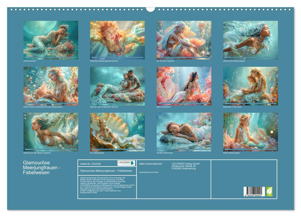 Glamouröse Meerjungfrauen - Fabelwesen (CALVENDO Wandkalender 2027)