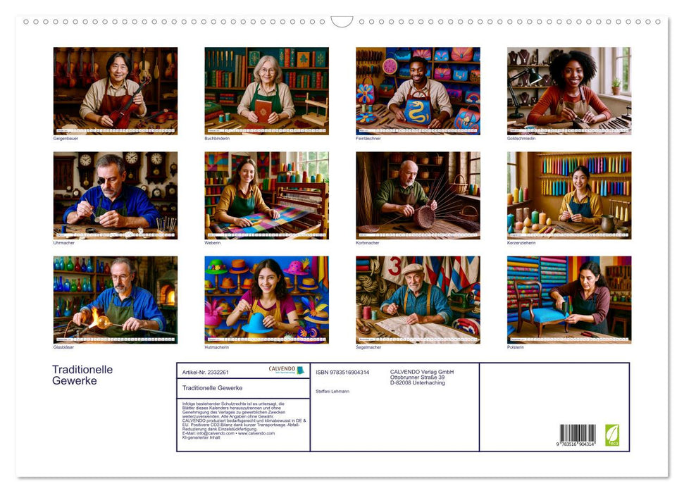 Traditionelle Gewerke (CALVENDO Wandkalender 2027)