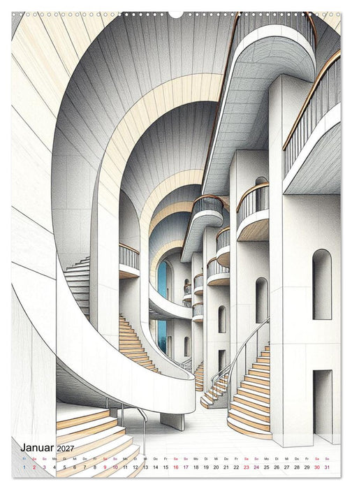 Architekturen des Unmöglichen - Zwischen Realität und Illusion (CALVENDO Premium Wandkalender 2027)