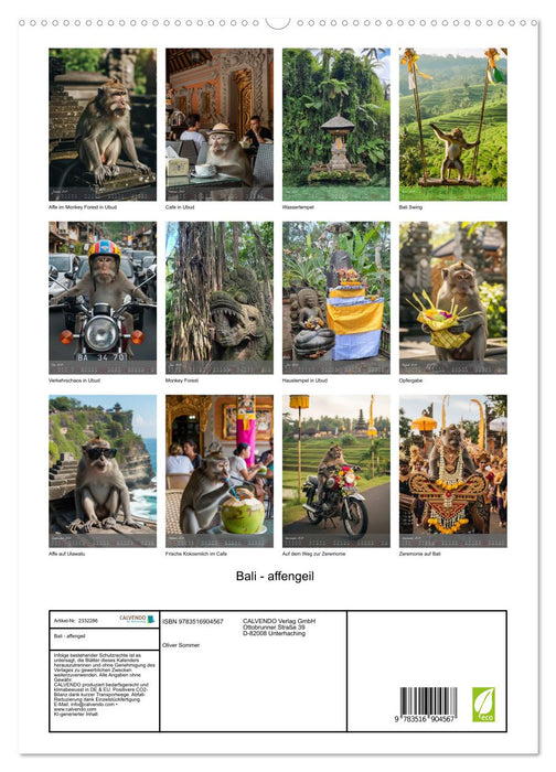 Bali - affengeil (CALVENDO Premium Wandkalender 2027)