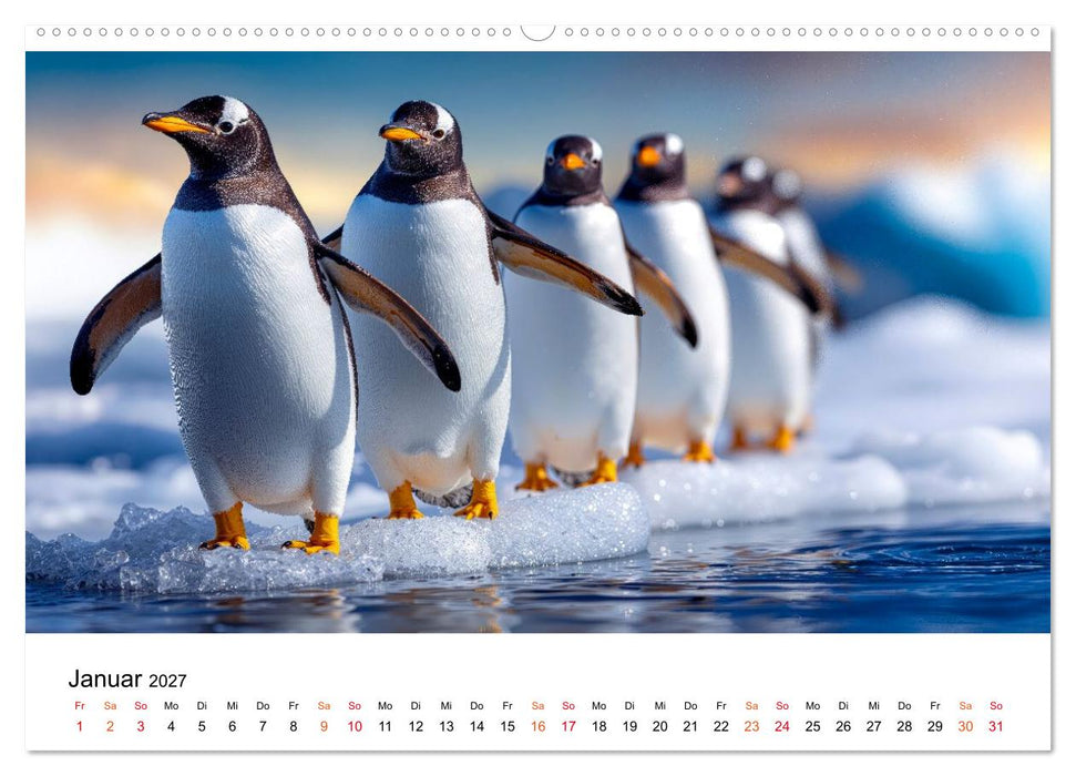 Pinguine - ein Jahr voller Meer (CALVENDO Wandkalender 2027)
