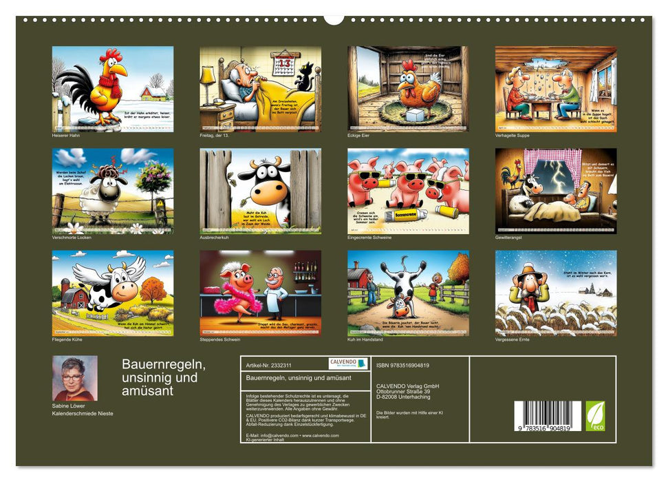 Bauernregeln, unsinnig und amüsant (CALVENDO Premium Wandkalender 2027)