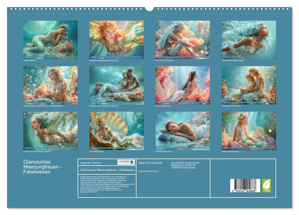 Glamouröse Meerjungfrauen - Fabelwesen (CALVENDO Premium Wandkalender 2027)