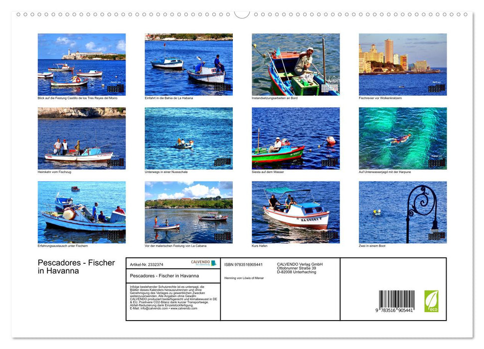 Pescadores - Fischer in Havanna (CALVENDO Premium Wandkalender 2027)