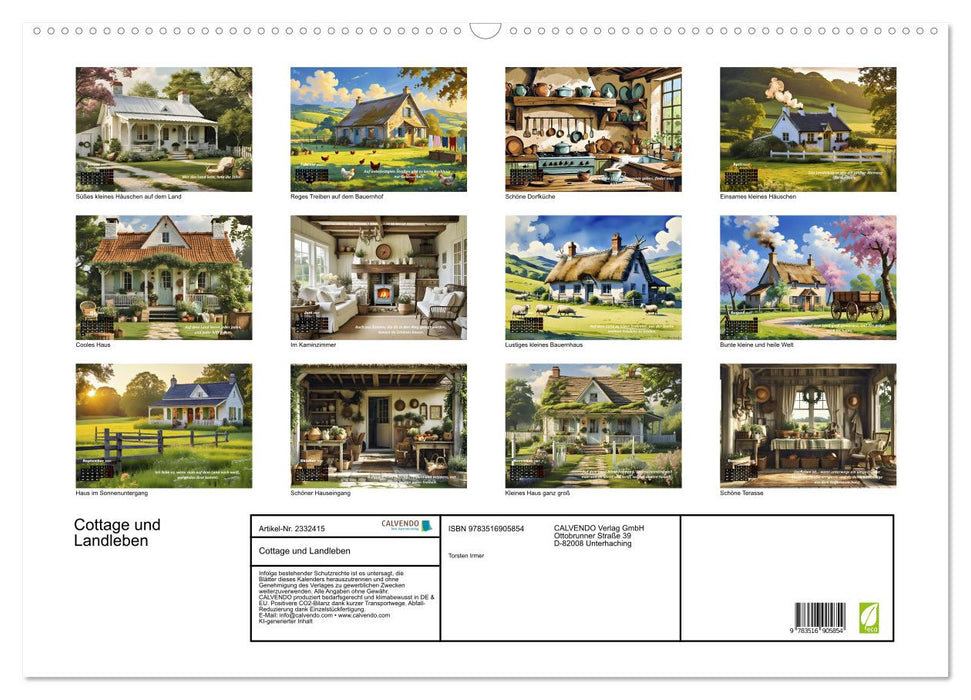 Cottage und Landleben (CALVENDO Wandkalender 2027)