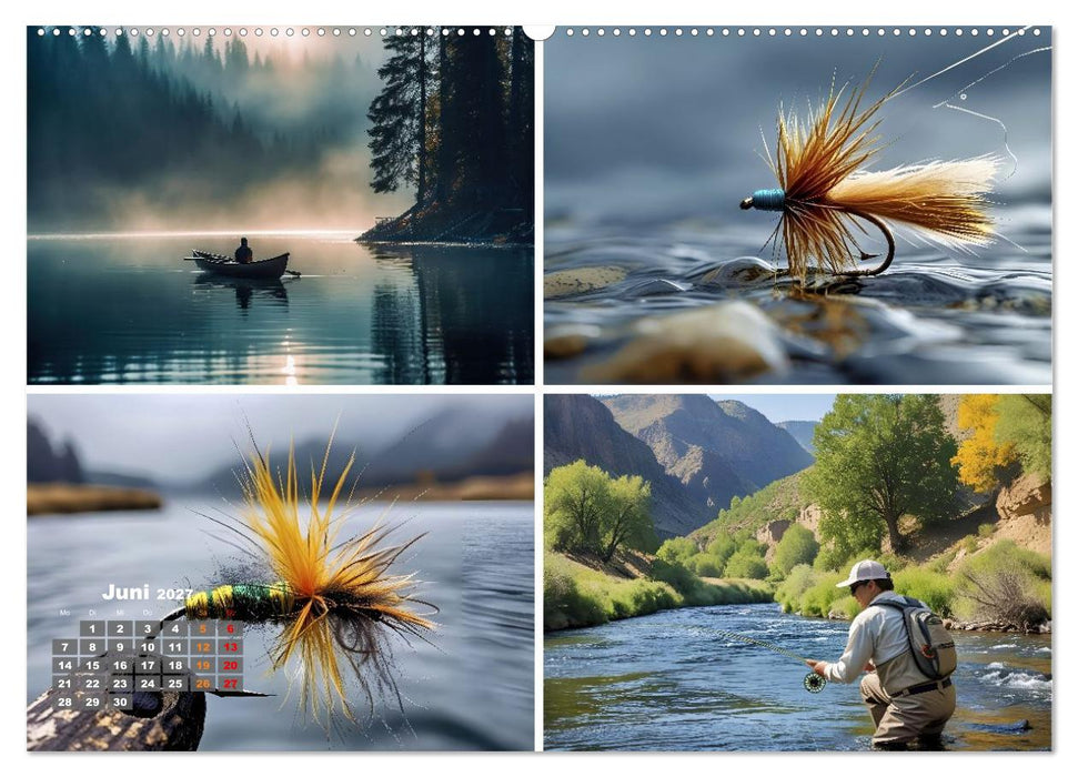 Lachsfischen im Fluss (CALVENDO Wandkalender 2027)