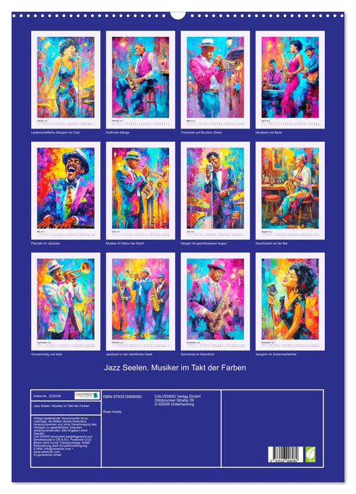 Jazz Seelen. Musiker im Takt der Farben (CALVENDO Wandkalender 2027)
