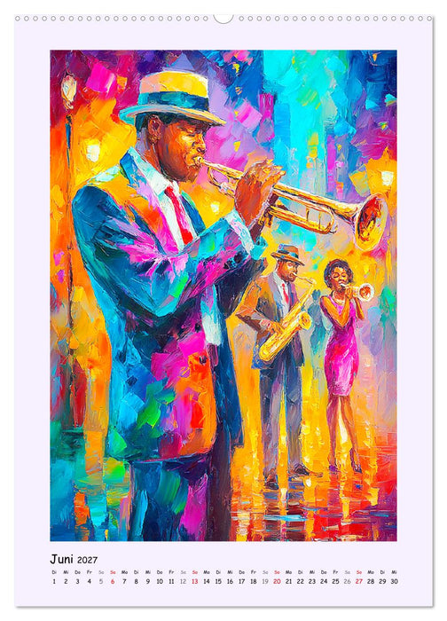 Jazz Seelen. Musiker im Takt der Farben (CALVENDO Wandkalender 2027)